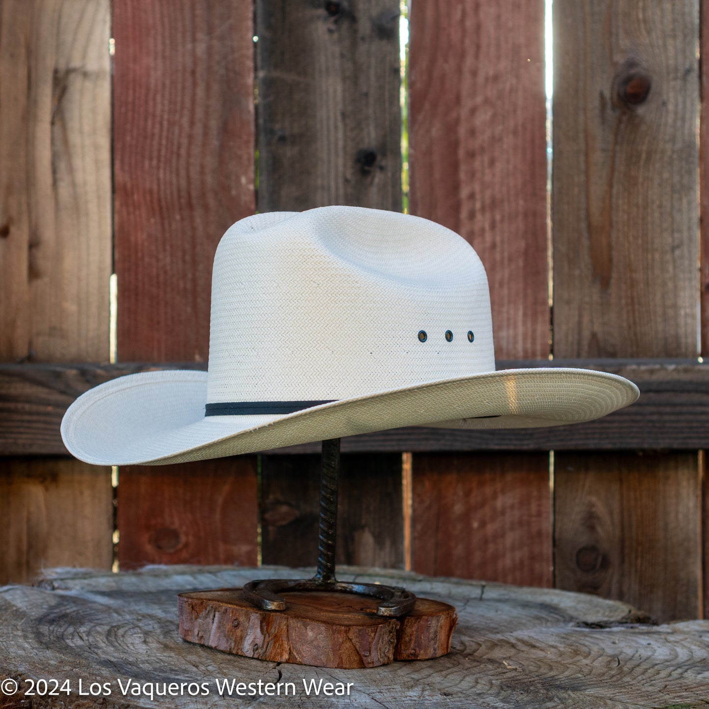 Resistol 10x Long Cattleman Cowboy Hat Straw Hat Regular Crown Natural