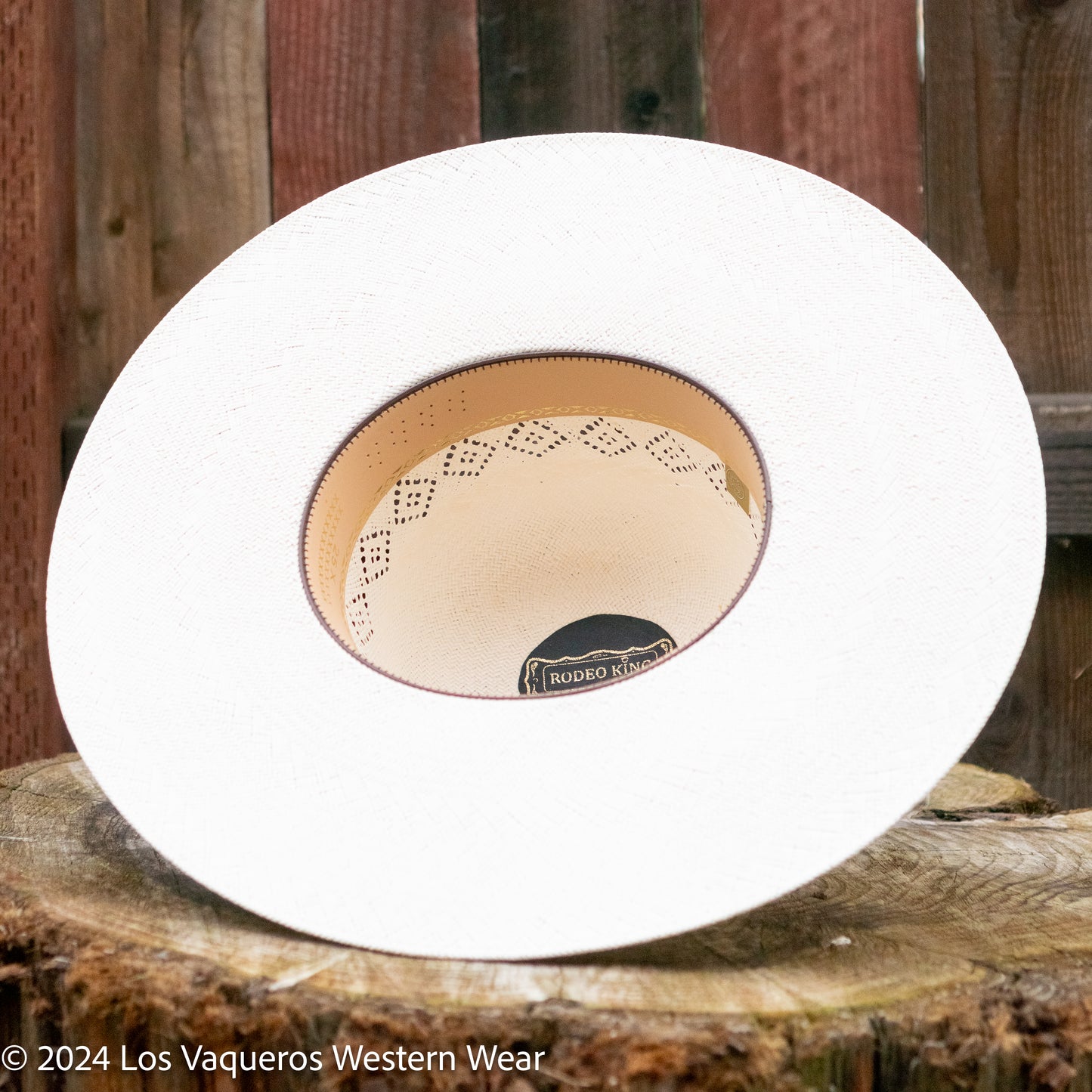 Rodeo King Perla Straw Hat Regular Crown White (Discontinued)