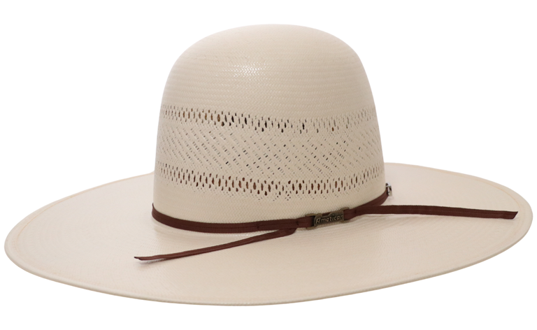 American Hat Company Straw Hat Regular Crown Corral White