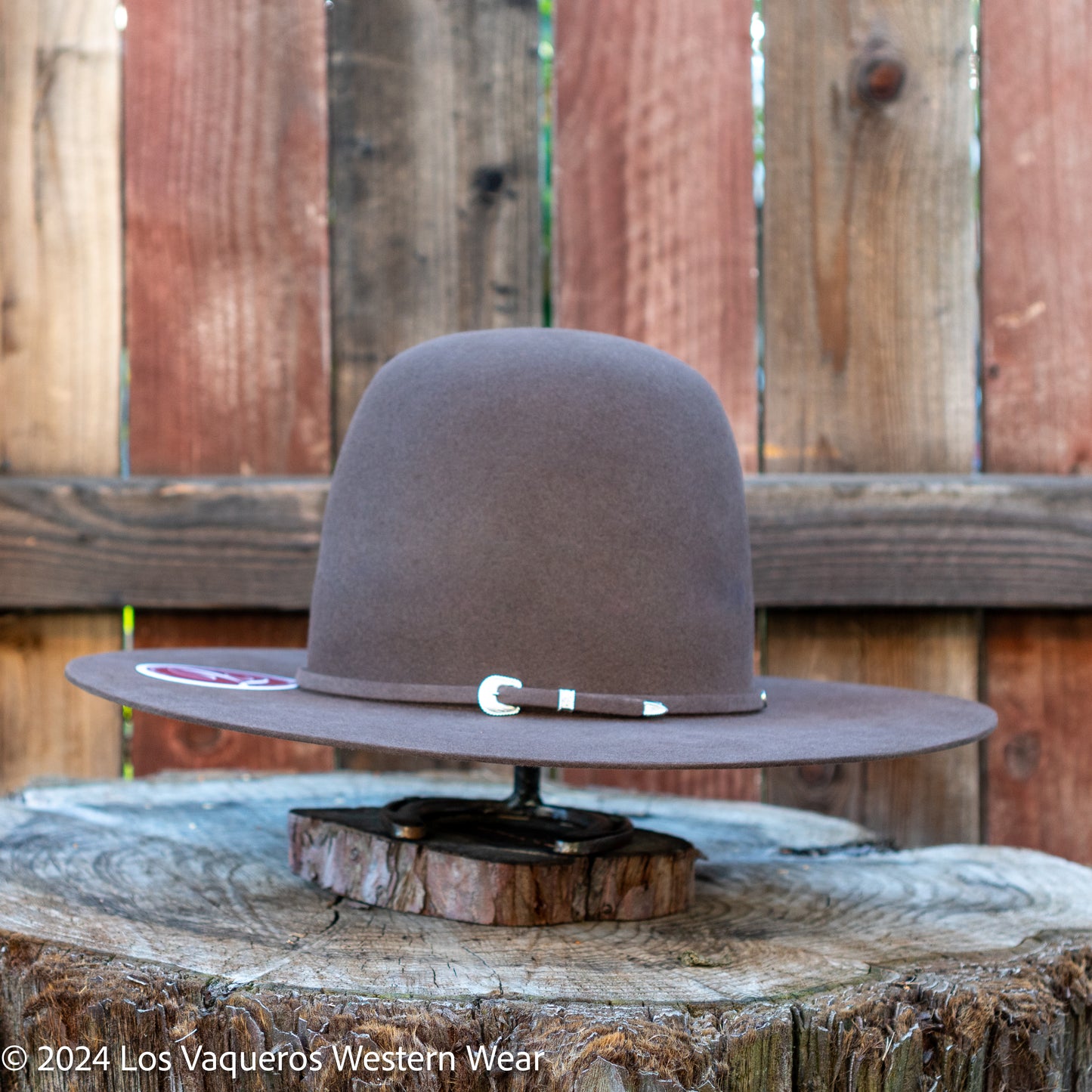 Tacchino 10X Beaver Fur Felt Hat 7" Tall Crown 4.25" Brim Mocha