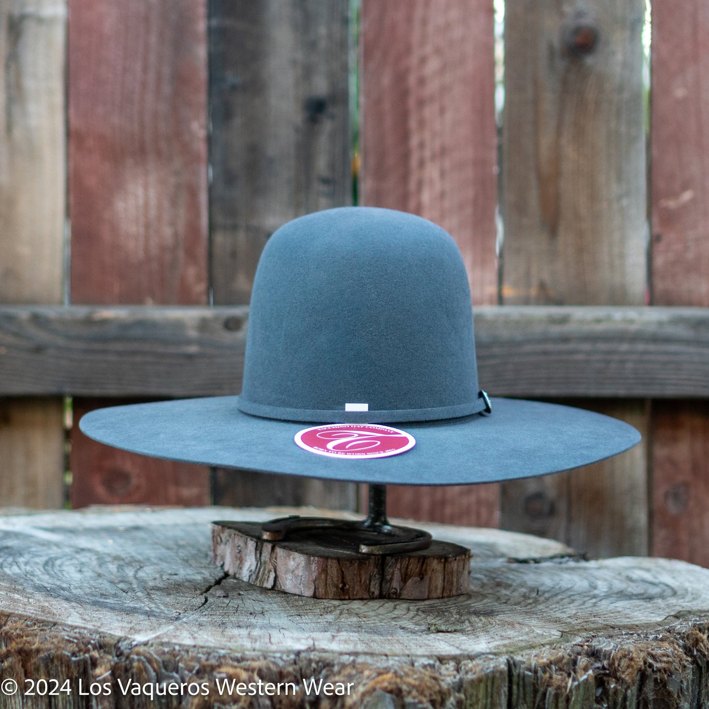 Tacchino 10X Beaver Fur Felt Hat 6" Regular Crown 4.25" Brim Steel Grey