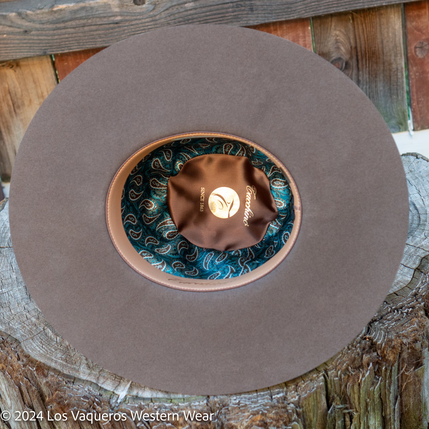 Tacchino 10X Beaver Fur Felt Hat 7" Tall Crown 4.25" Brim Mocha