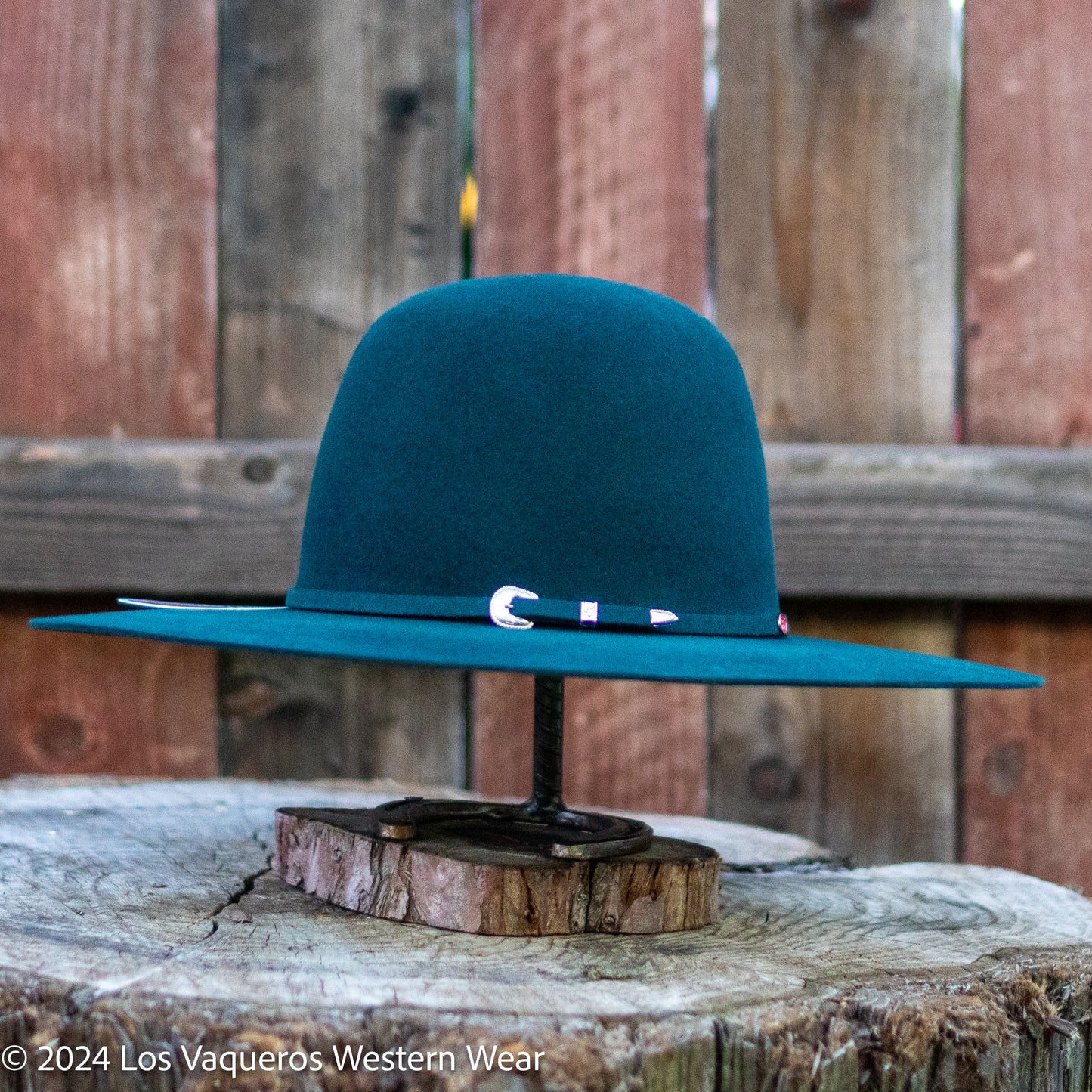 Tacchino 6X Beaver Fur Felt Hat 6" Regular Crown 4.25" Brim Emerald Green