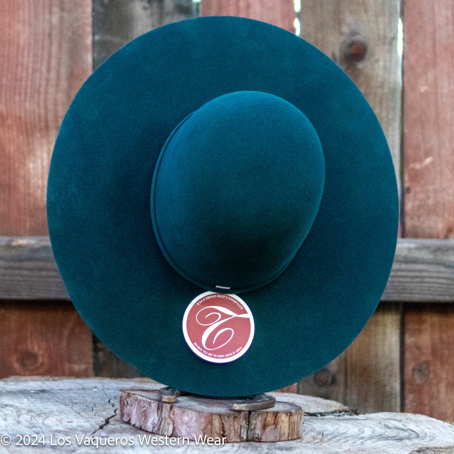 Tacchino 6X Beaver Fur Felt Hat 6" Regular Crown 4.25" Brim Emerald Green
