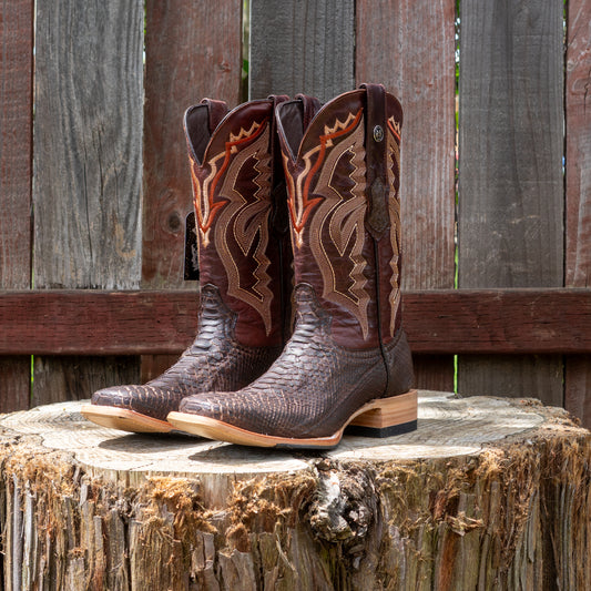 Tanner Mark Boots Men's TMX208036 Python Matte Brown