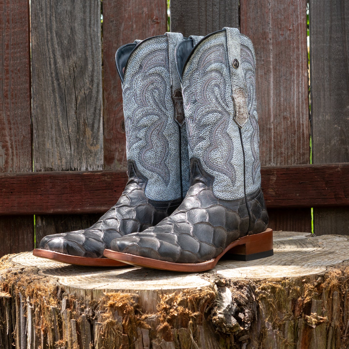 Tanner Mark Boots Men's TM205576 Print Monster Fish Montana Grey