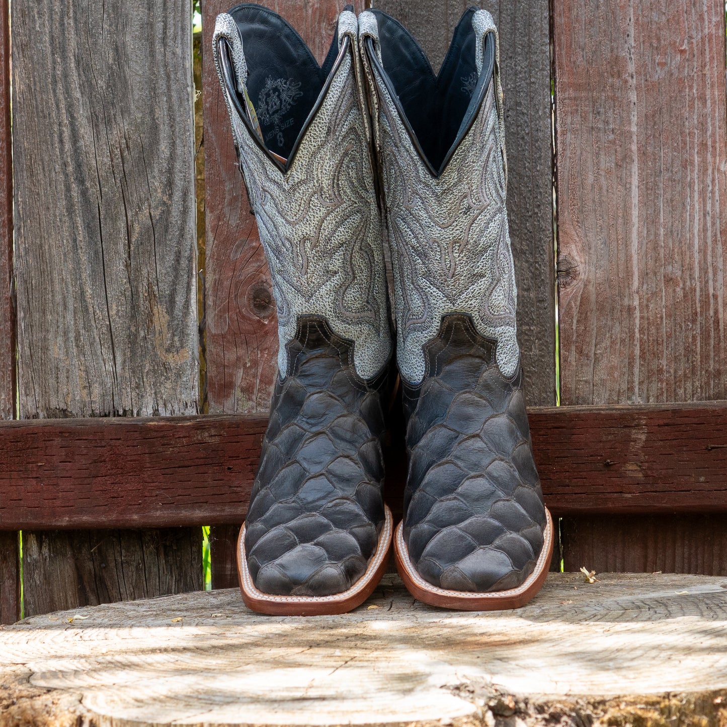 Tanner Mark Boots Men's TM205576 Print Monster Fish Montana Grey