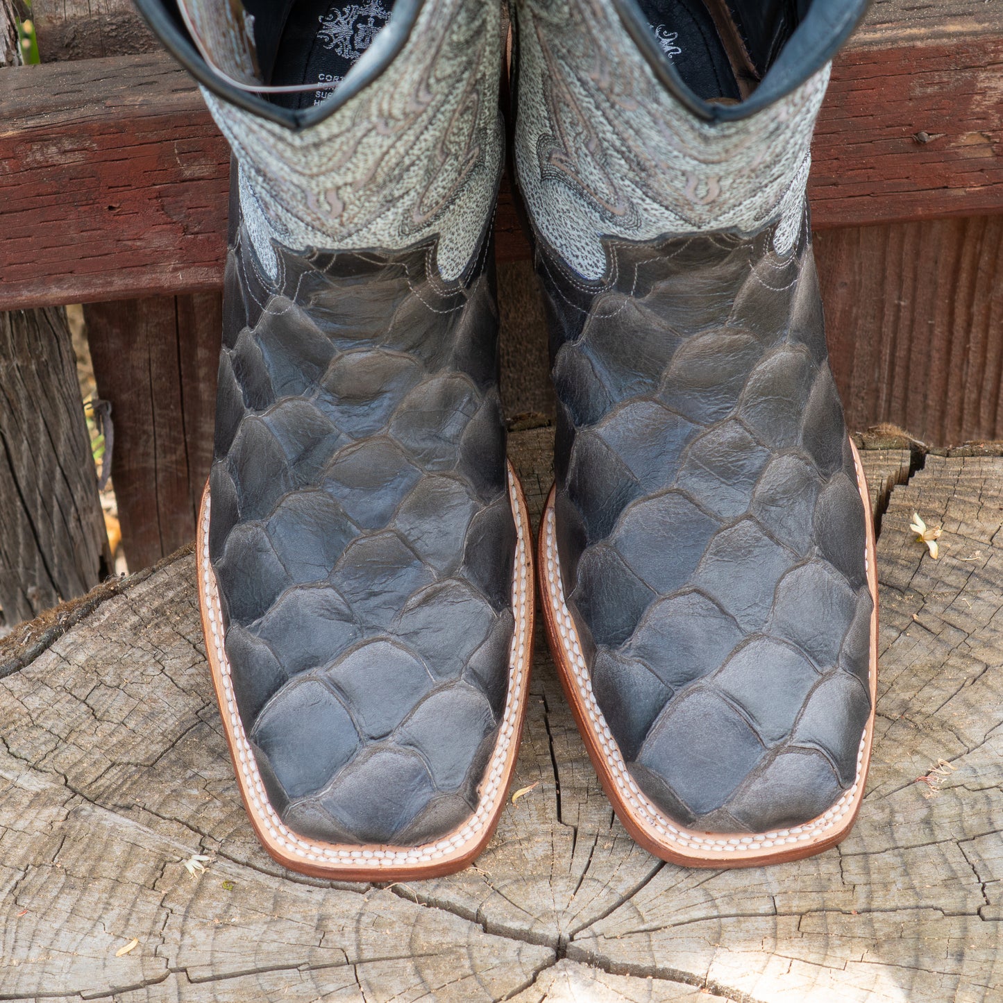 Tanner Mark Boots Men's TM205576 Print Monster Fish Montana Grey
