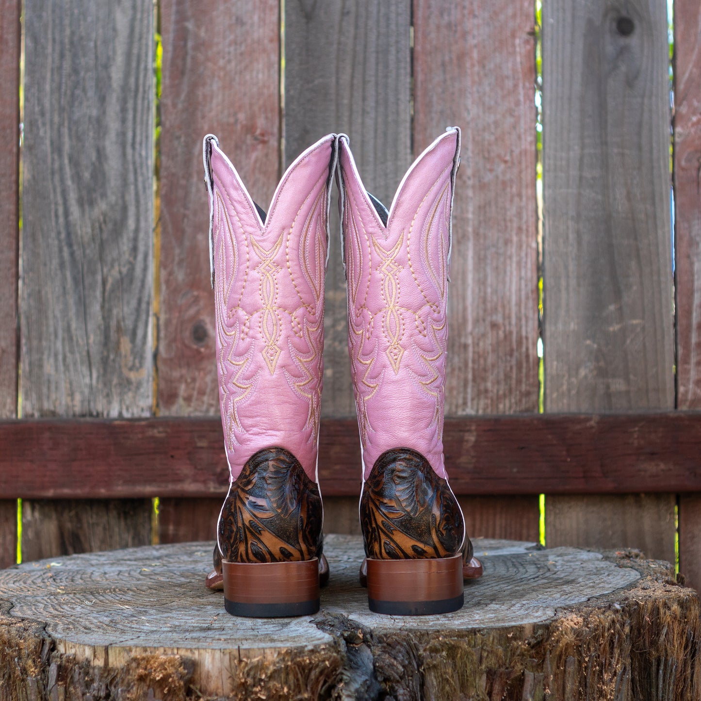 Tanner Mark Boots Women's TML207129 Met Roma Pink Top Brown Boots