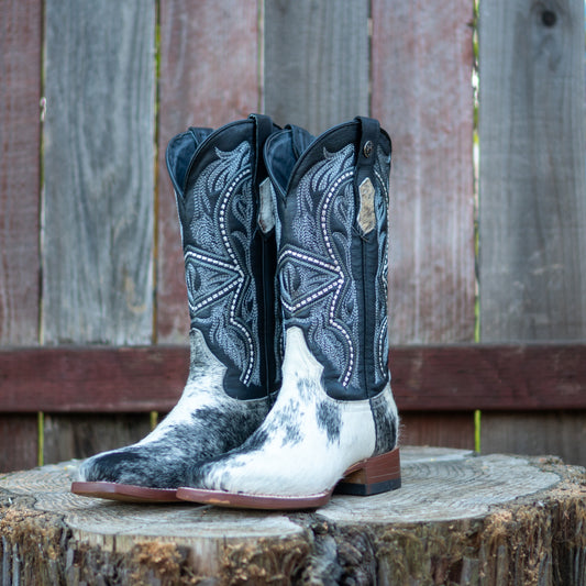 Tanner Mark Boots Women's TML207139 Hair On Cowhide Black & White
