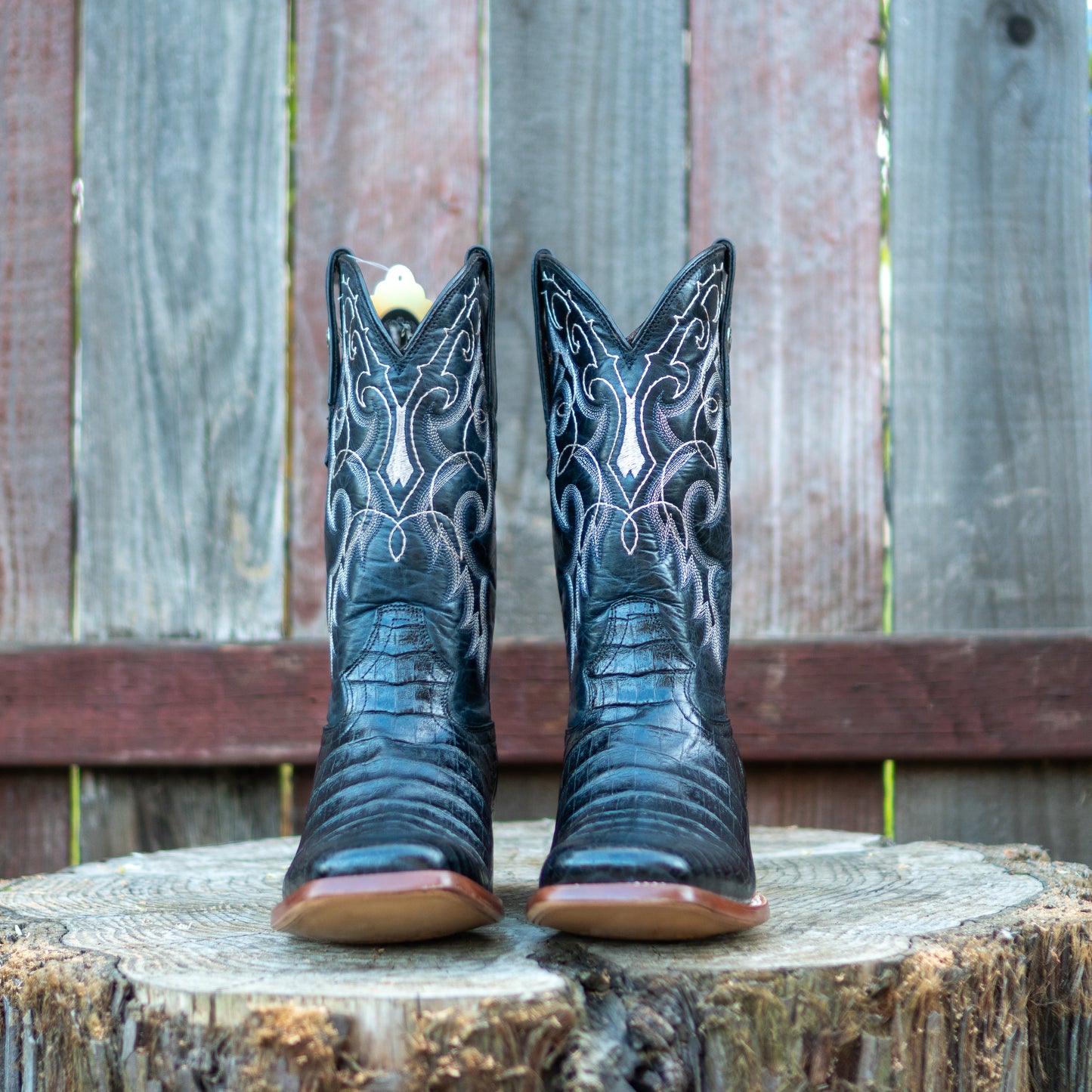 Rancho Semental Men's RSP0172B Print Belly Black Madrid Cowboy Boots