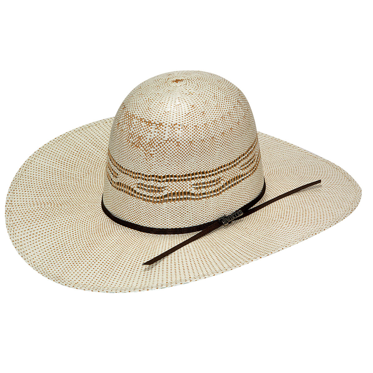 Twister Straw Hat Regular Crown Bangora 4 1/2" Brim White/Copper