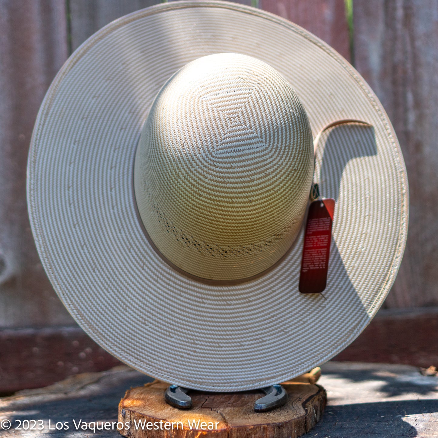 Valtierra Straw Hat Regular Crown Acampo Tan White (Discontinued)