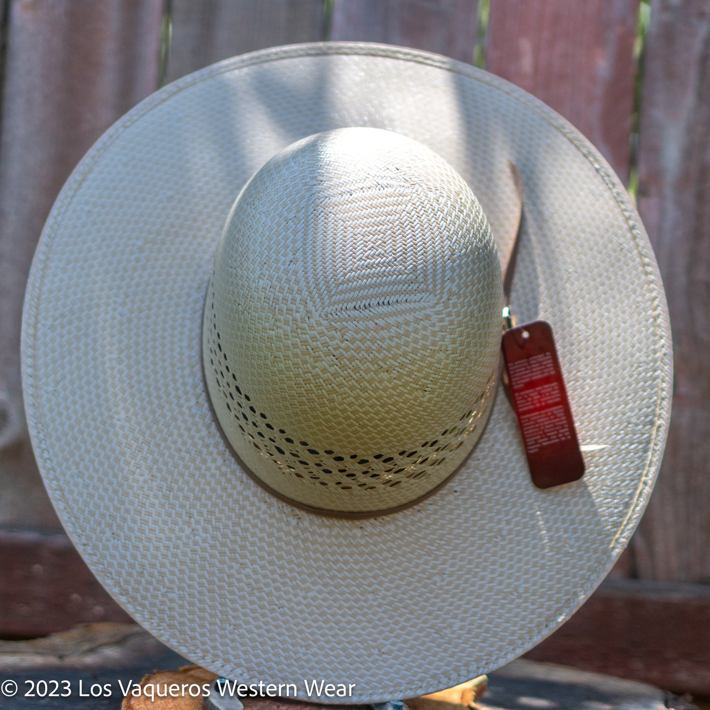 Valtierra Straw Hat Regular Crown Nest Tan White (Discontinued)