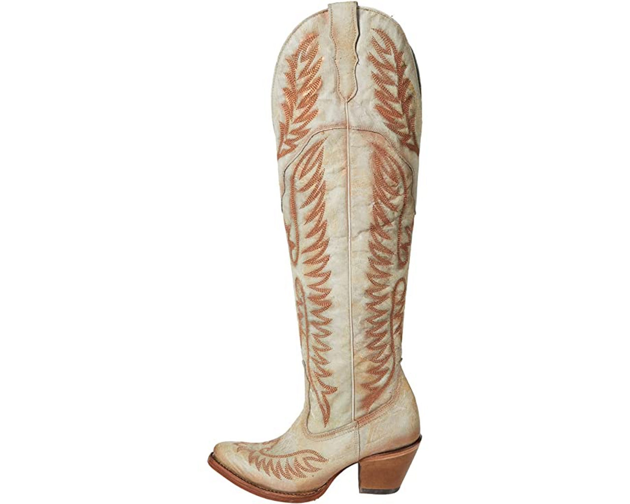 Corral Boots Ladies Embroidery Tall Top Western Boots White