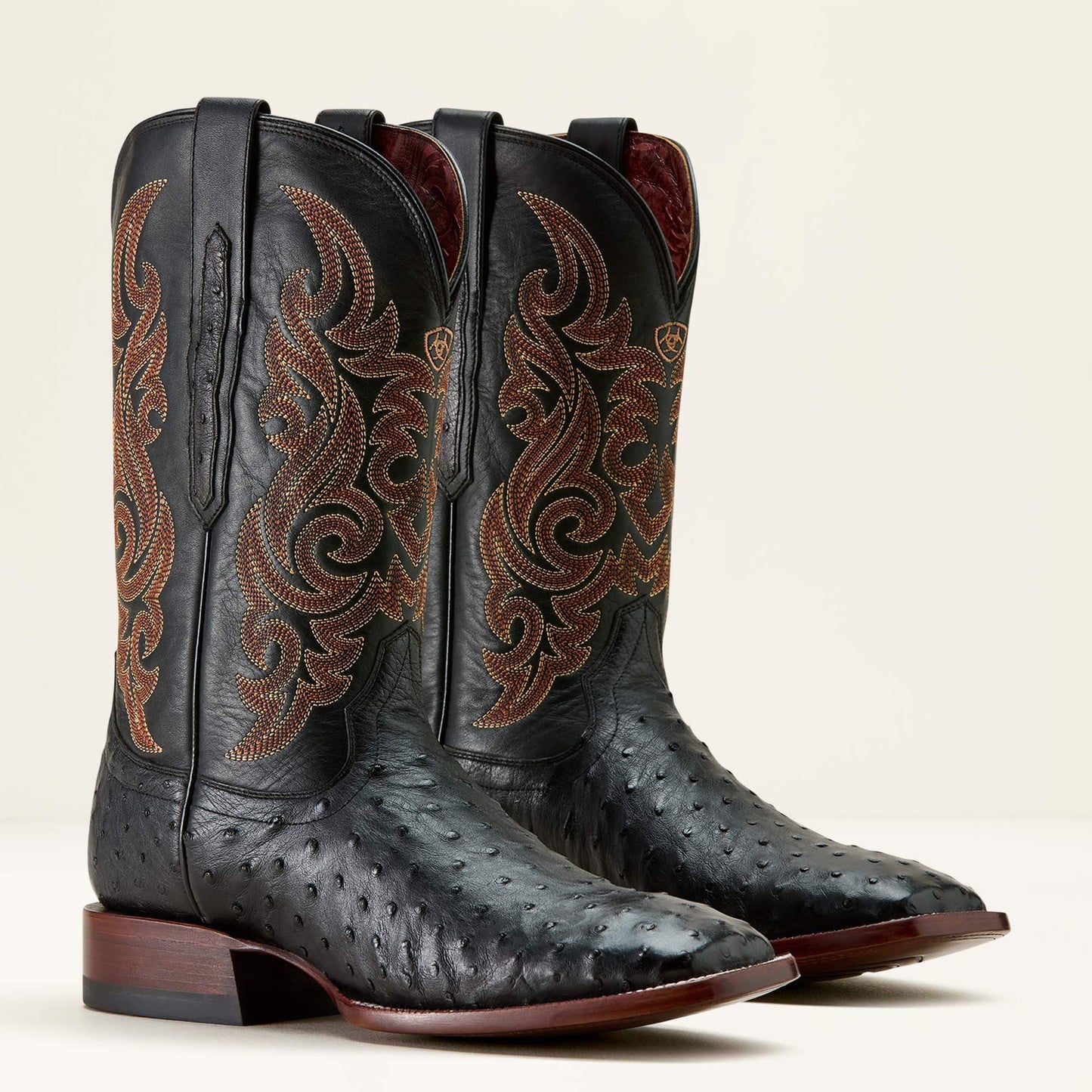 BLACK FULL QUILL OSTRICH|MIDNIGHT BLACK