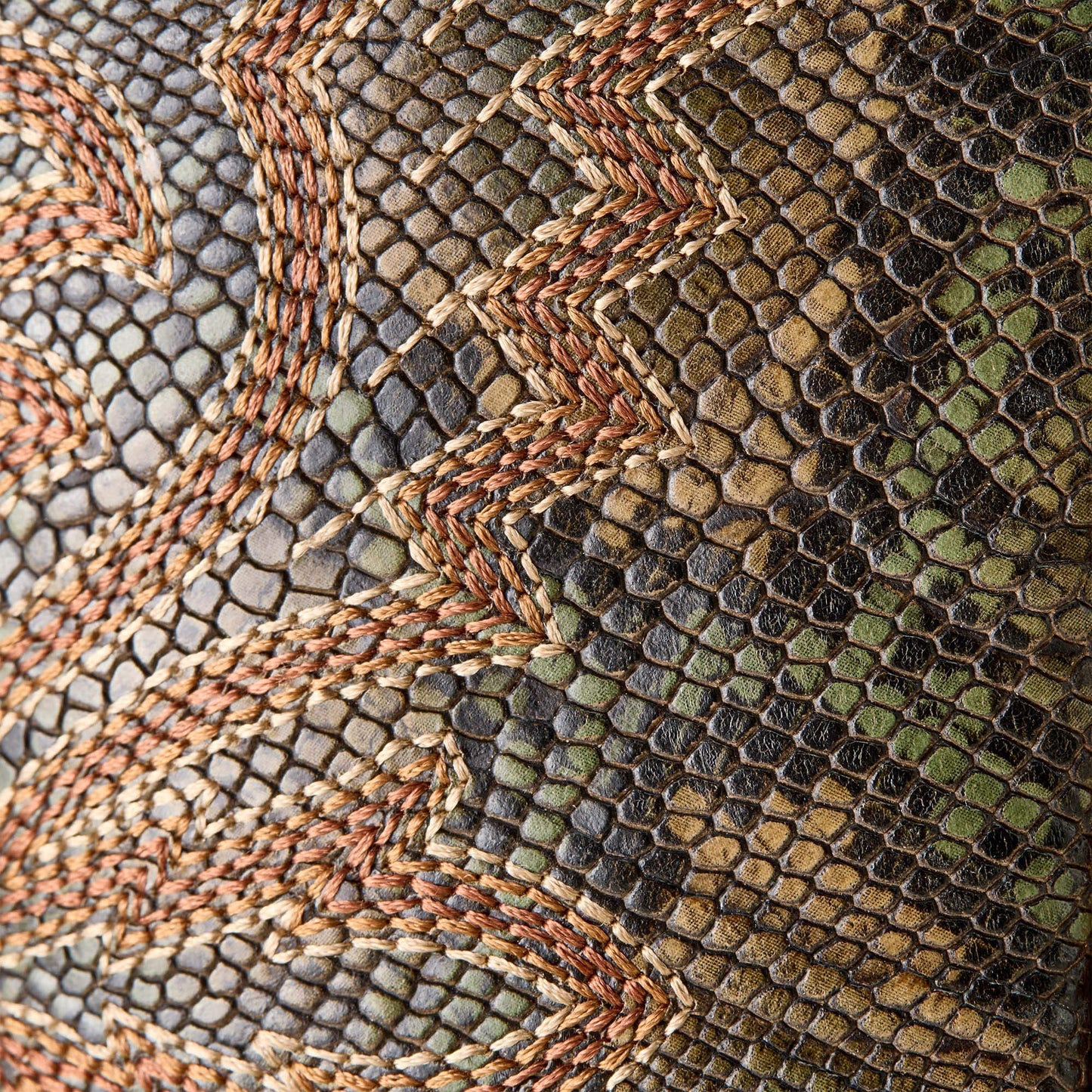WARM COGNAC|VINTAGE SNAKE PRINT