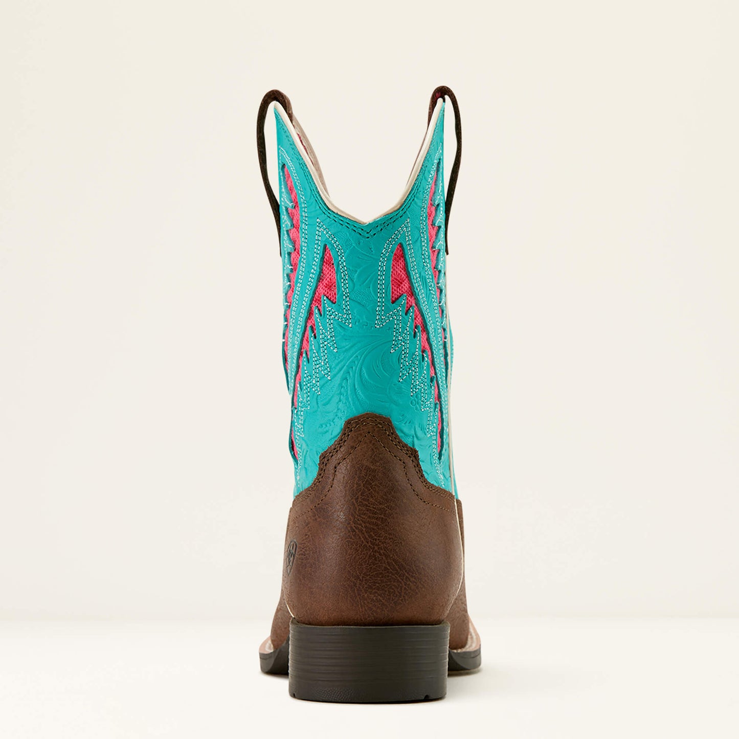 RICH CLAY|TURQUOISE FLORAL EMBOSS