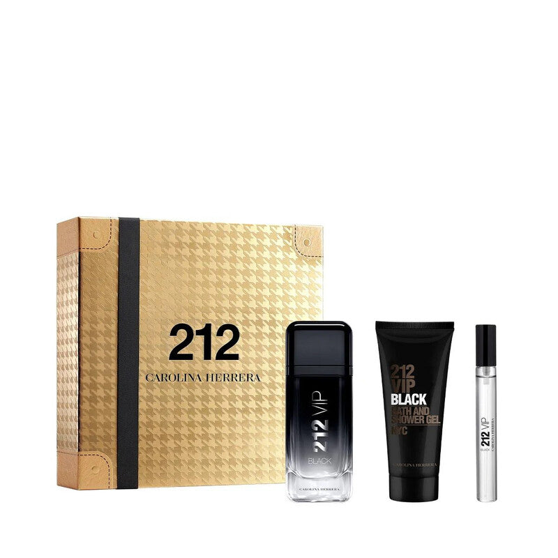 212 VIP Black by Carolina Herrera Gift Set Man Eau de Parfum Spray 3.4 OZ & Shower Gel 3.4 OZ