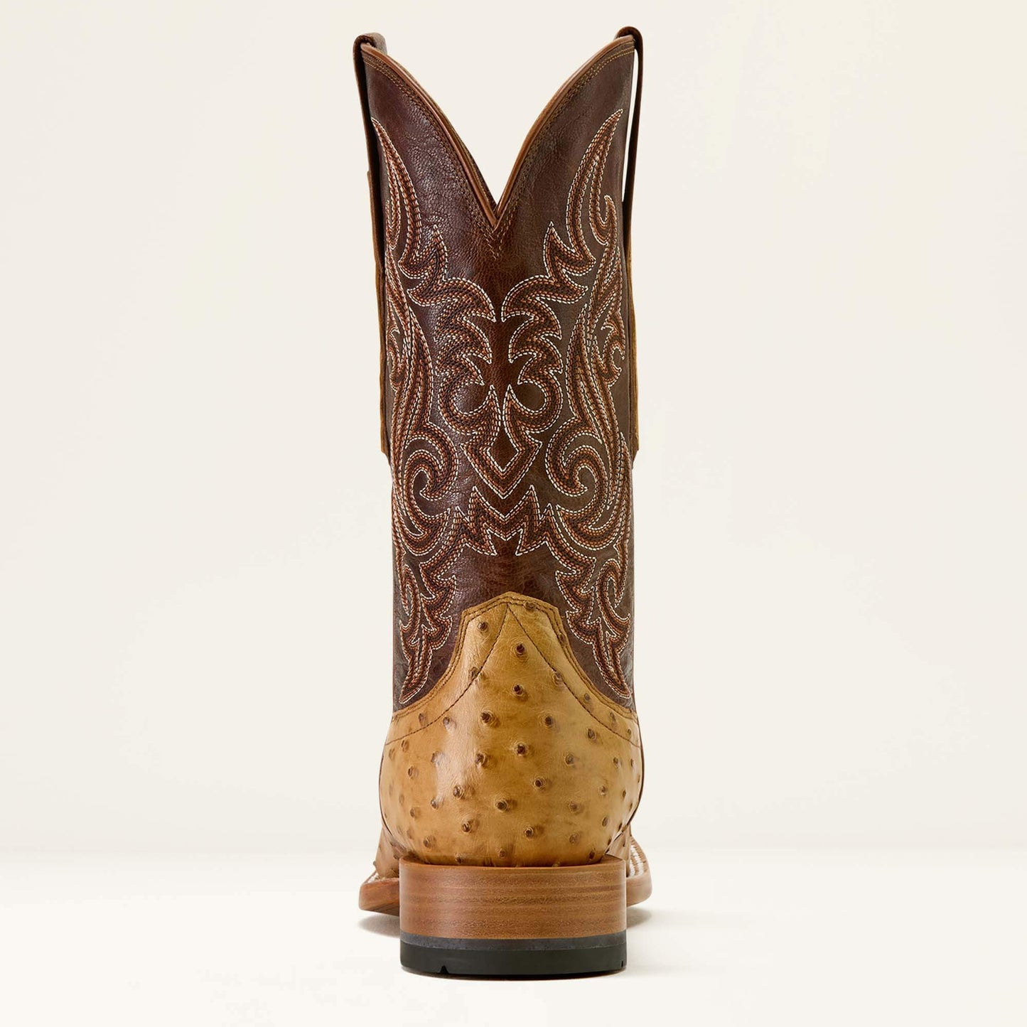 TAN FULL QUILL OSTRICH|HICKORY SMOKE