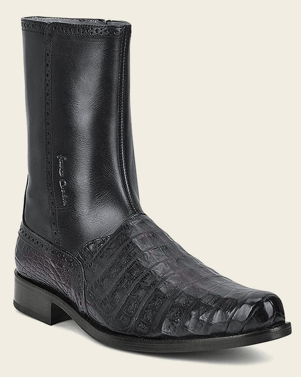 Cuadra Men's Black Caiman Calf Dress Boots – Los Vaqueros Western Wear Cuadra Men's Black Caiman Calf Dress Boots – Los Vaqueros Western Wear