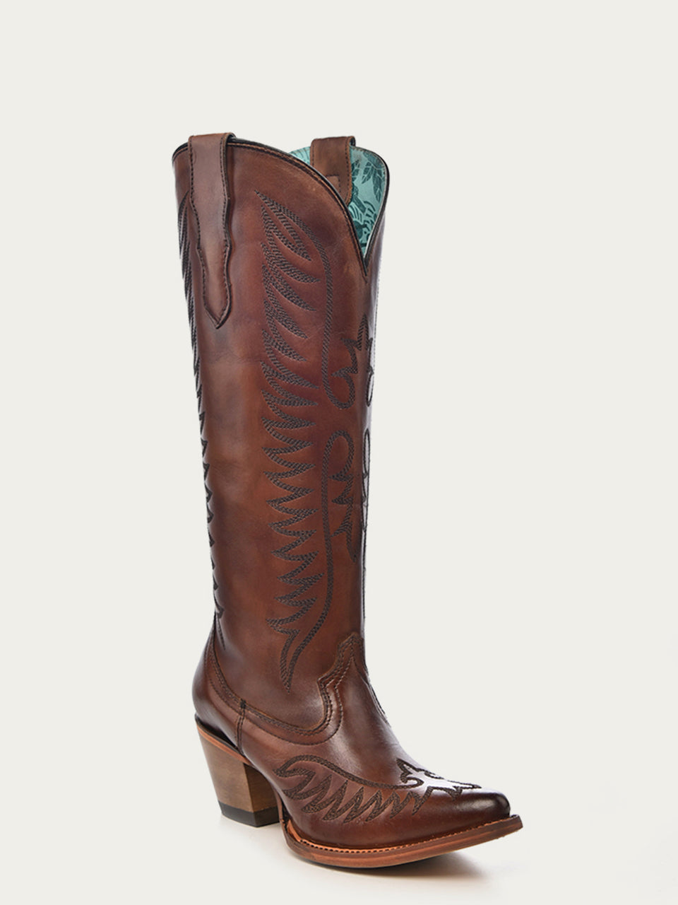 Corral Cognac Tall Zip Womens Boots BROWN 7 N Corral Cognac Tall Zip Womens Boots BROWN 7 N