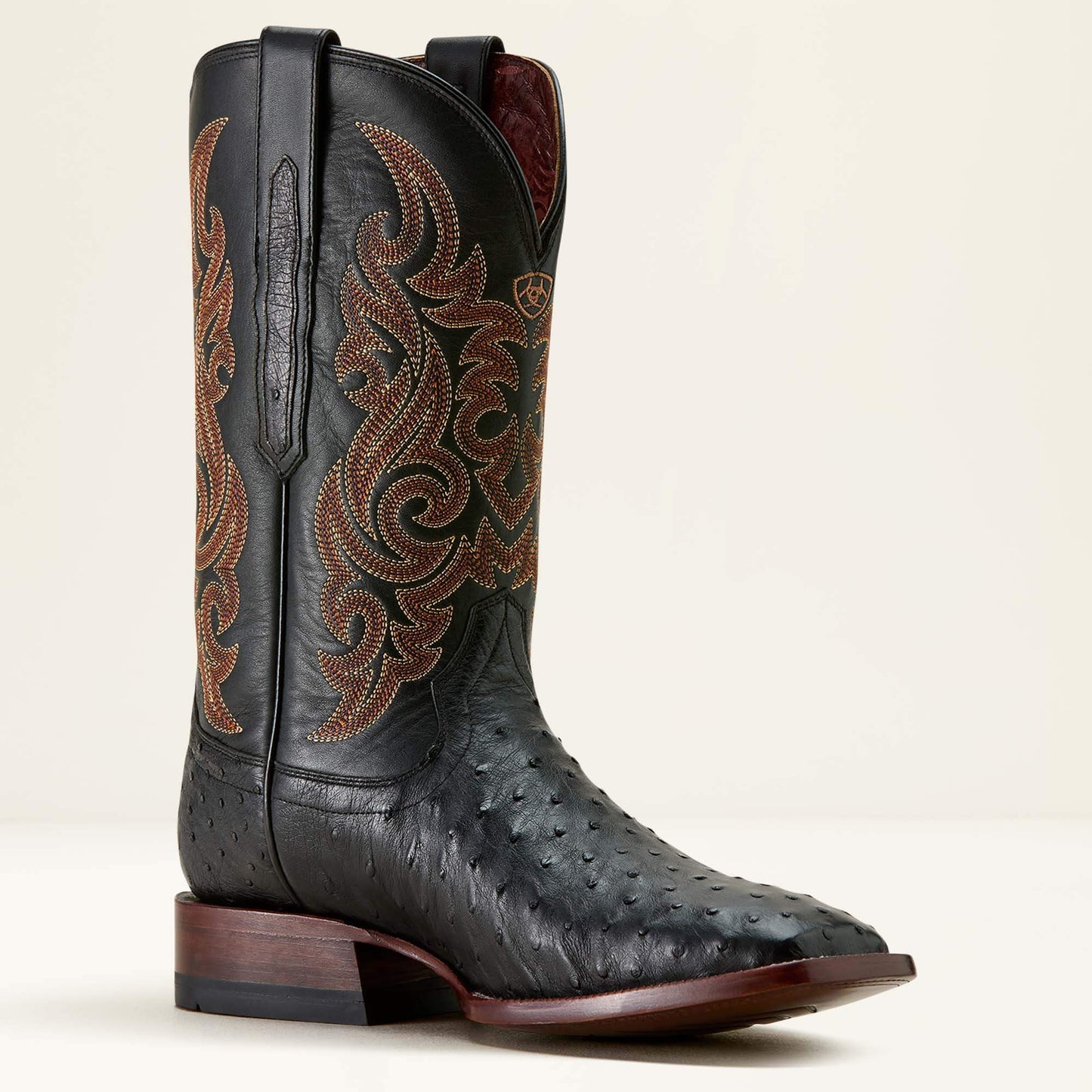 BLACK FULL QUILL OSTRICH|MIDNIGHT BLACK