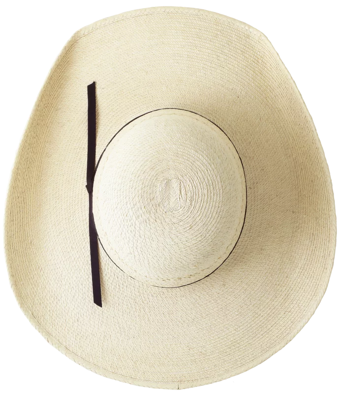 SunBody Hats Guatemala Trenza Black Band 2 Ply 5" Brim Palm Leaf Hat Tan
