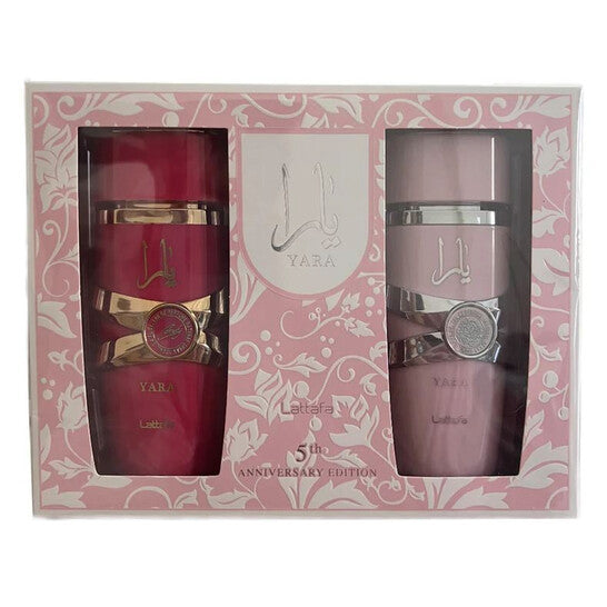 Lattafa Yara 5th Anniversary Edition Gift Set for Women Eau De Parfum 3.3 oz