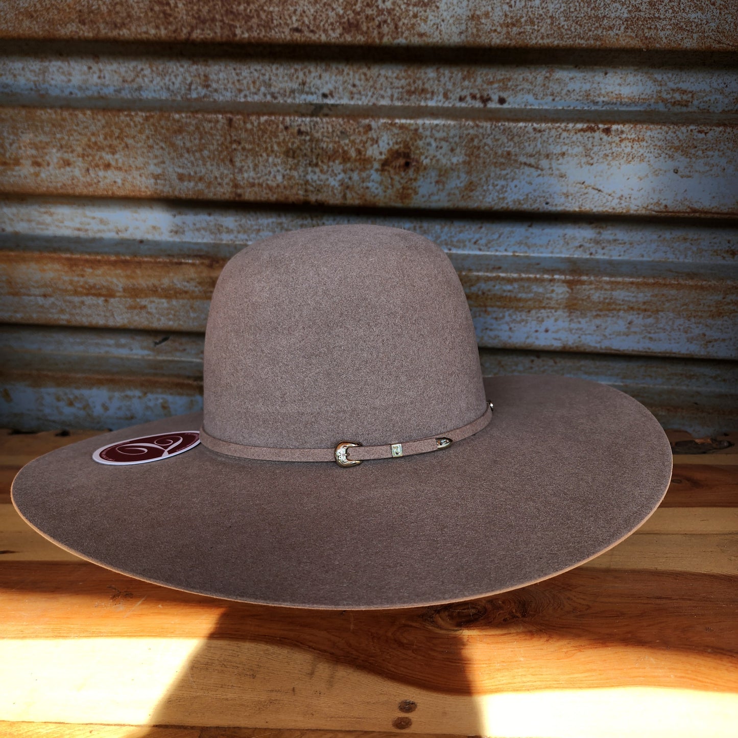 Tacchino 50X Beaver Fur Felt Hat 6" Regular Crown 4.5" Brim Natural