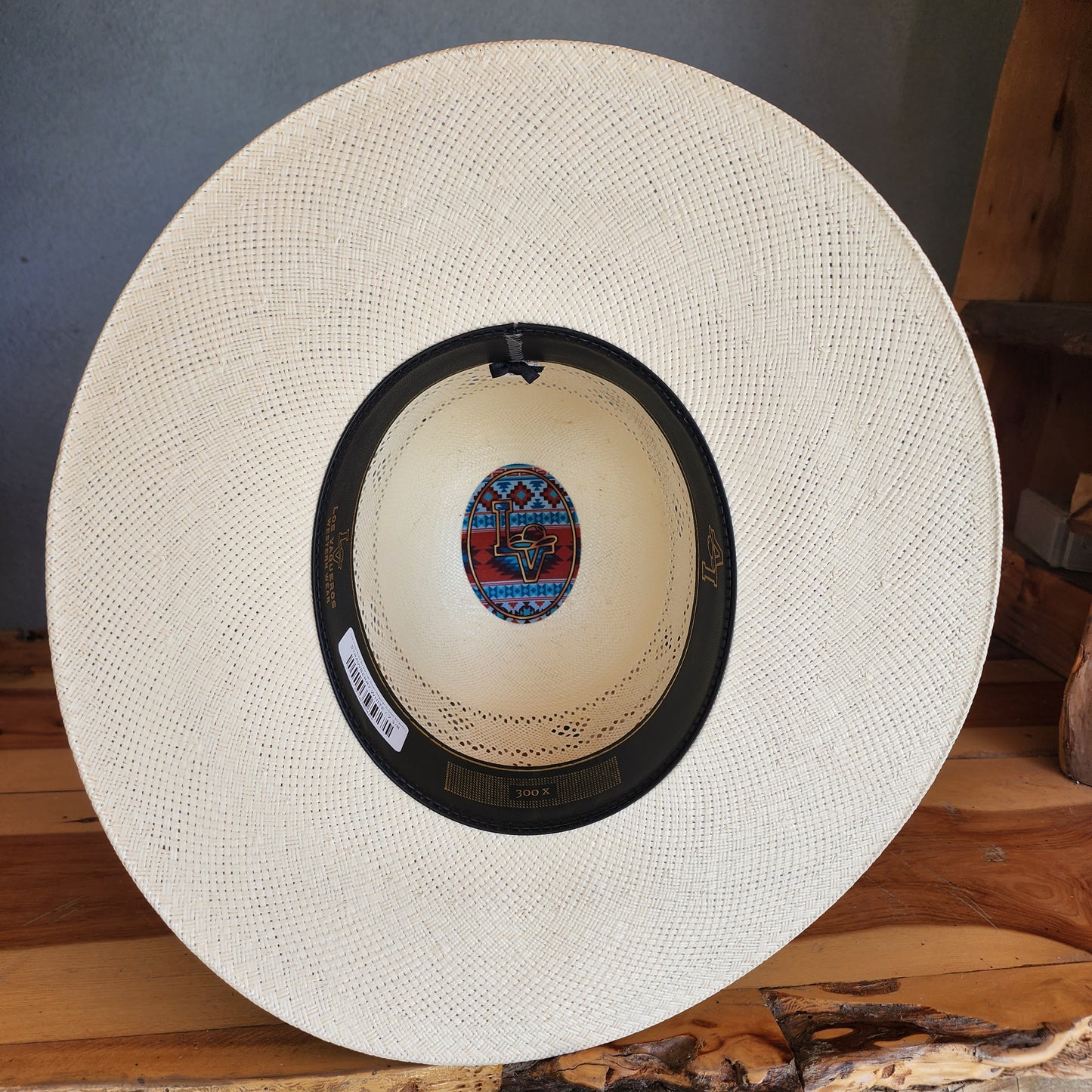 Los Vaqueros Straw Hat Open Regular Crown Strawberry White
