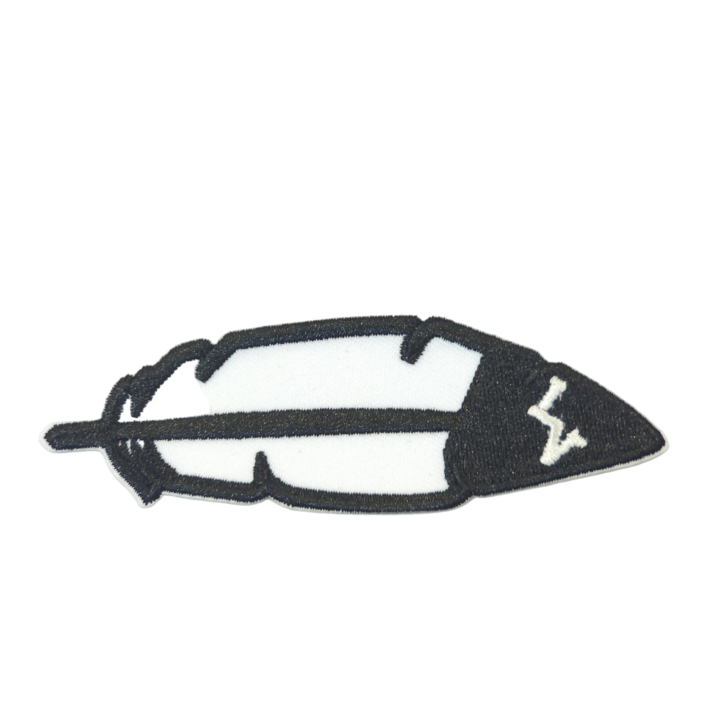 Los Vaqueros Feather Patch Black White
