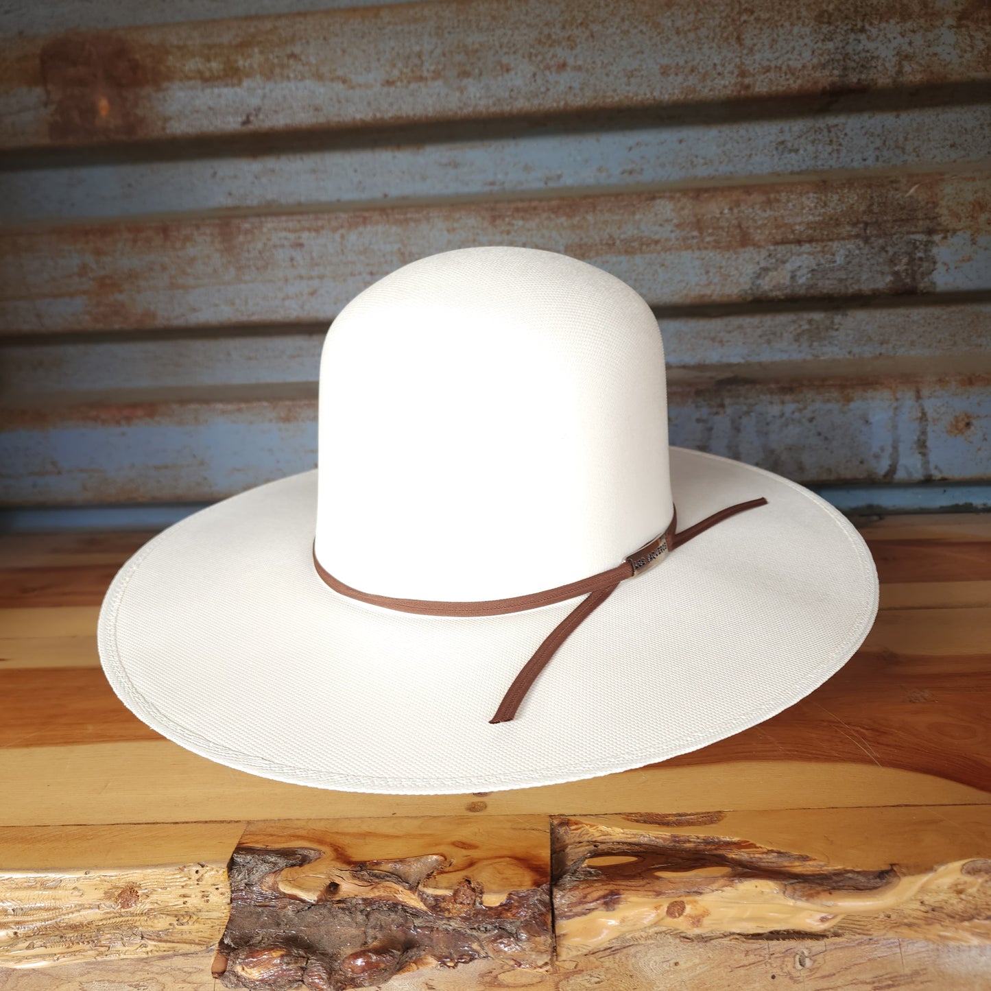 Los Vaqueros Straw Hat Telar Regular Crown 100X 4 1/4" Brim Ghost White