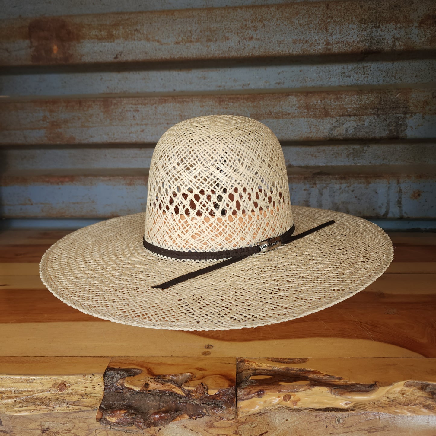 Los Vaqueros Straw Hat Regular Crown 4 1/2 Brim Jute Tan