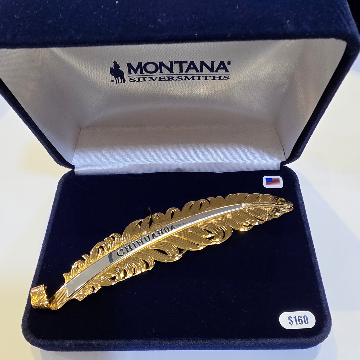 Montana Silversmiths Golden Trophy CHIHUAHUA Hat Feather