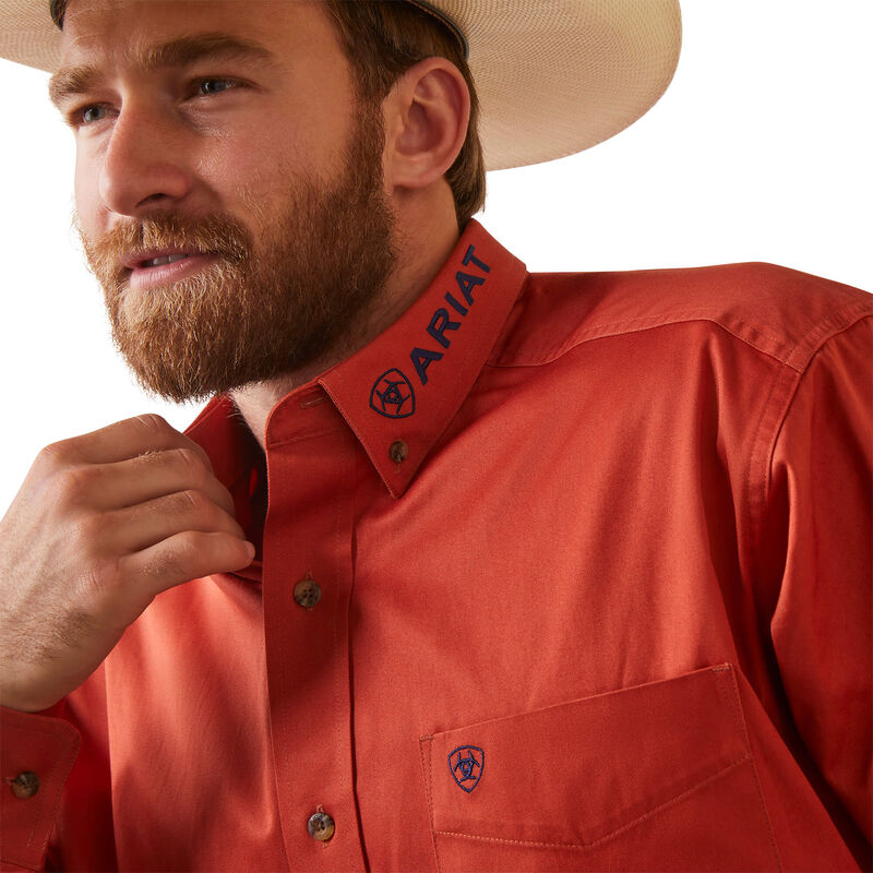 Ariat Men's Team Logo Twill Classic Fit Shirt Easy Tiger