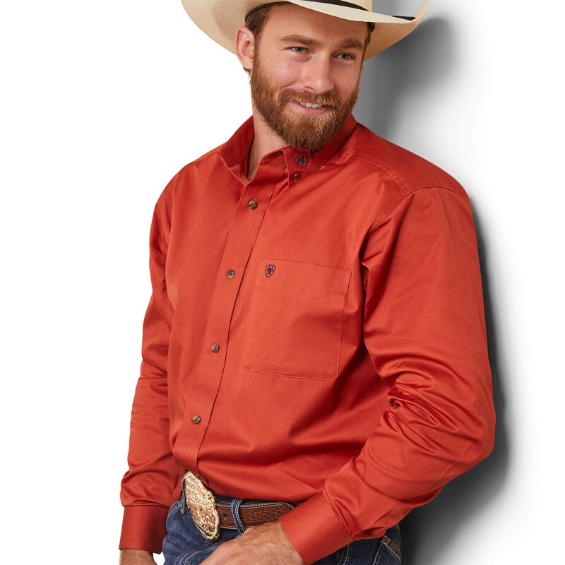 Ariat Men's Team Logo Twill Classic Fit Shirt Easy Tiger