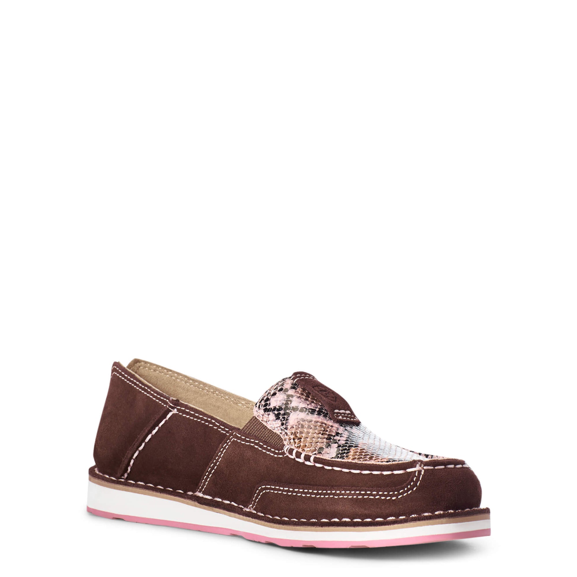 COFFEE BEAN SUEDE/CHOCOLATE SNAKE PRINT