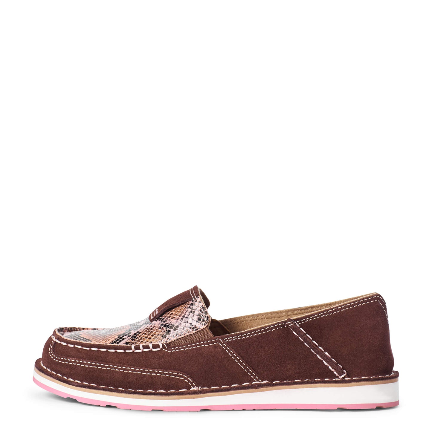 COFFEE BEAN SUEDE/CHOCOLATE SNAKE PRINT