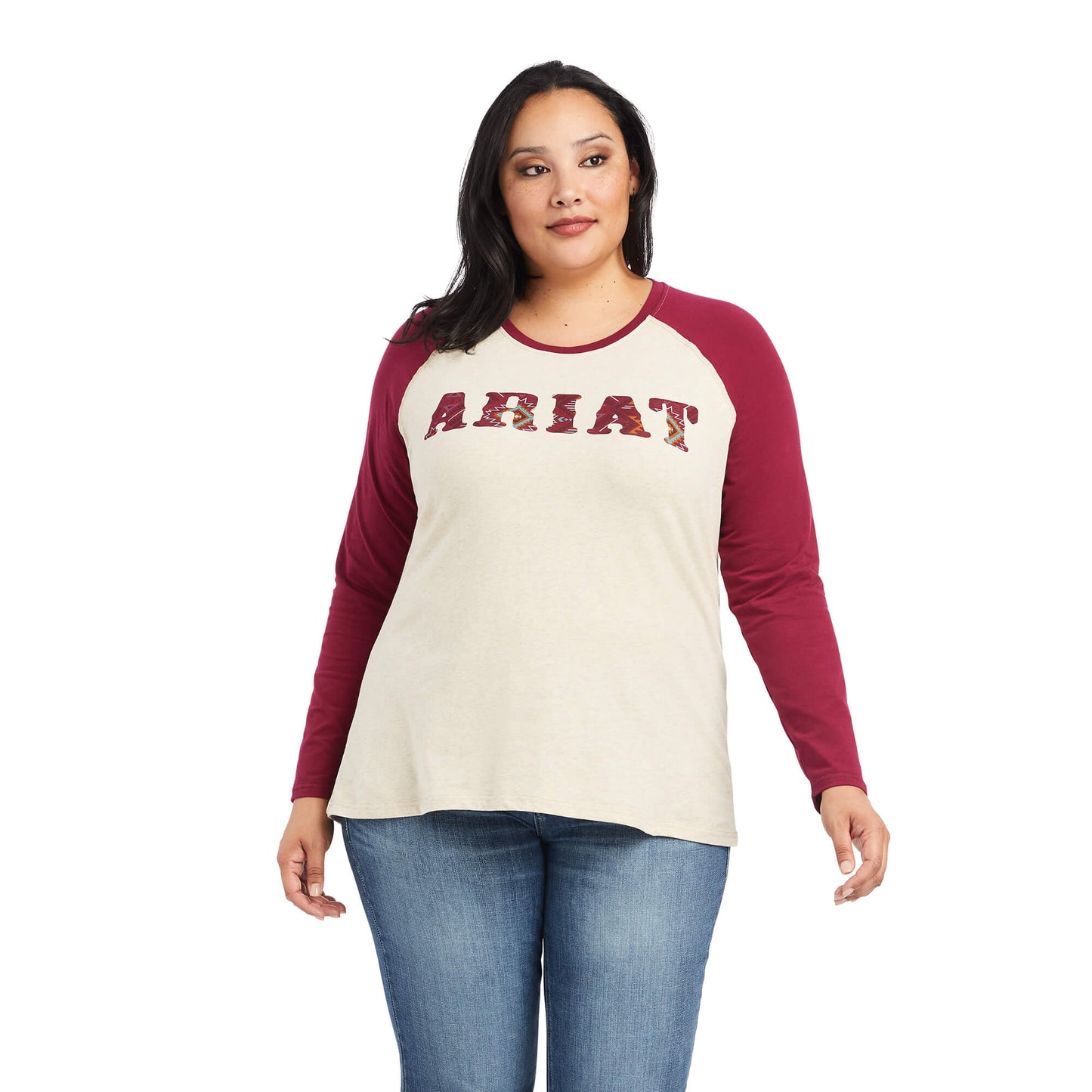 OATMEAL HEATHER/BEET RED