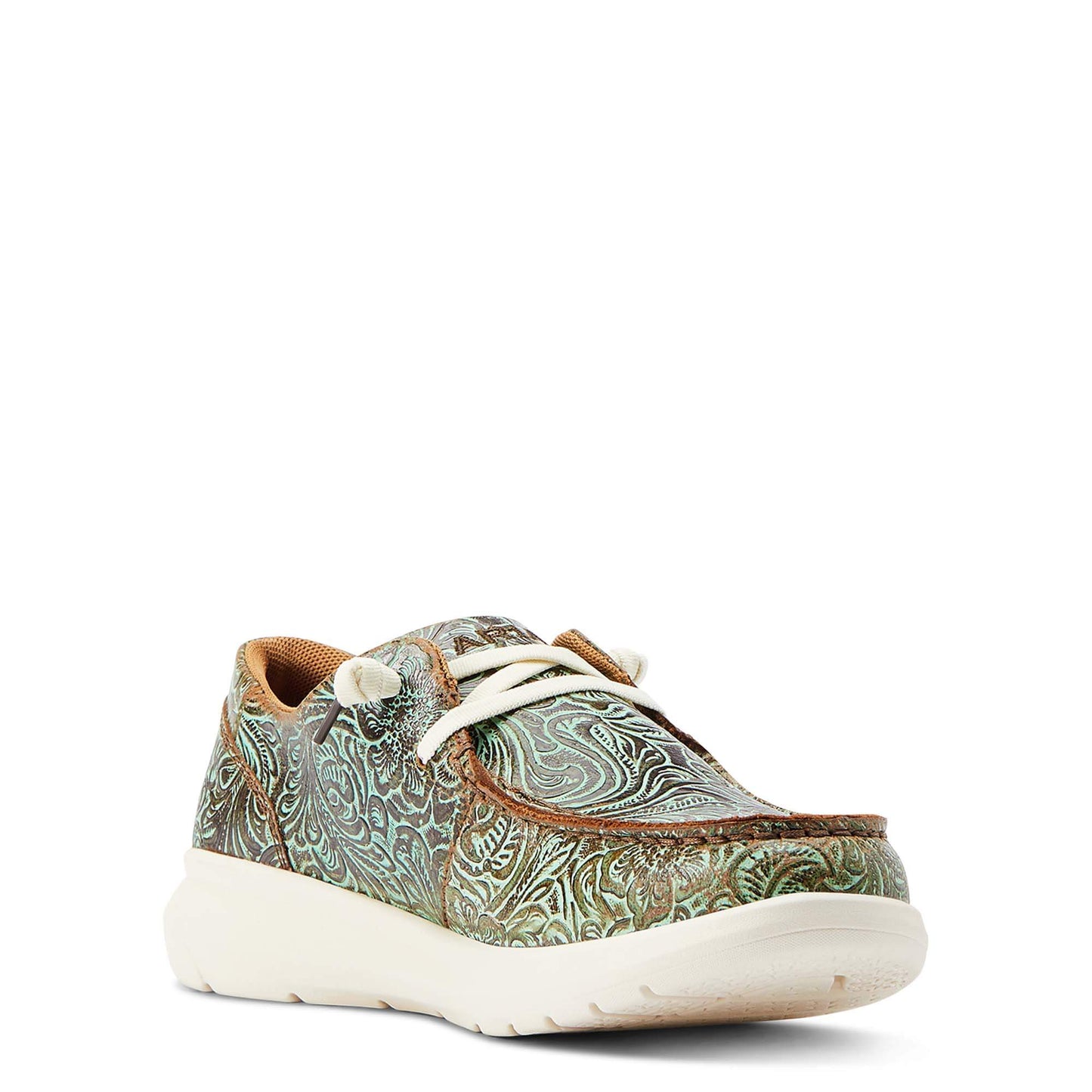 VINTAGE TURQ FLORAL EMBOSS