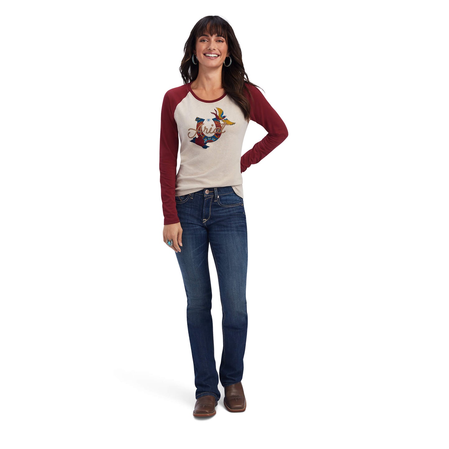 OATMEAL HEATHER/ROUGE RED