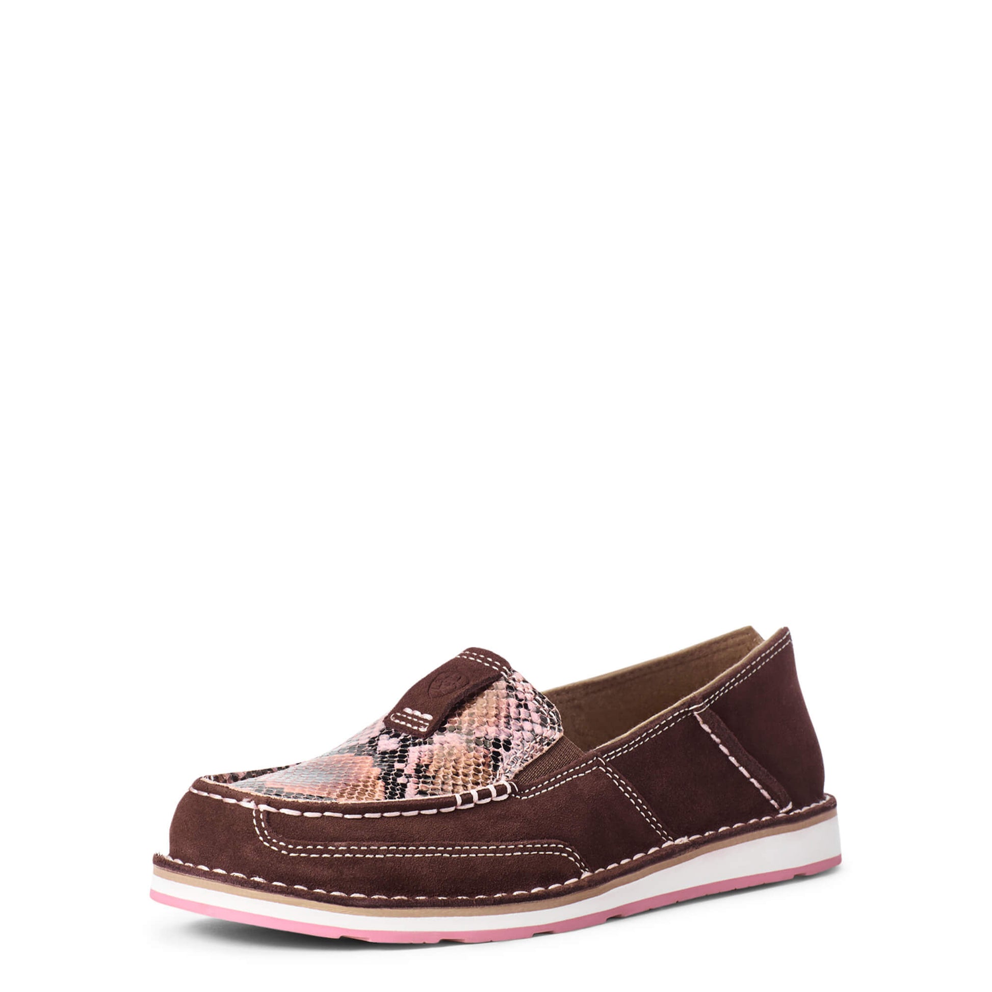 COFFEE BEAN SUEDE/CHOCOLATE SNAKE PRINT