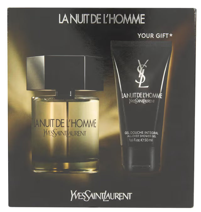 La Nuit De L'Homme Yves Saint Laurent Travel Set Man Eau de Toilette Spray 3.3 OZ
