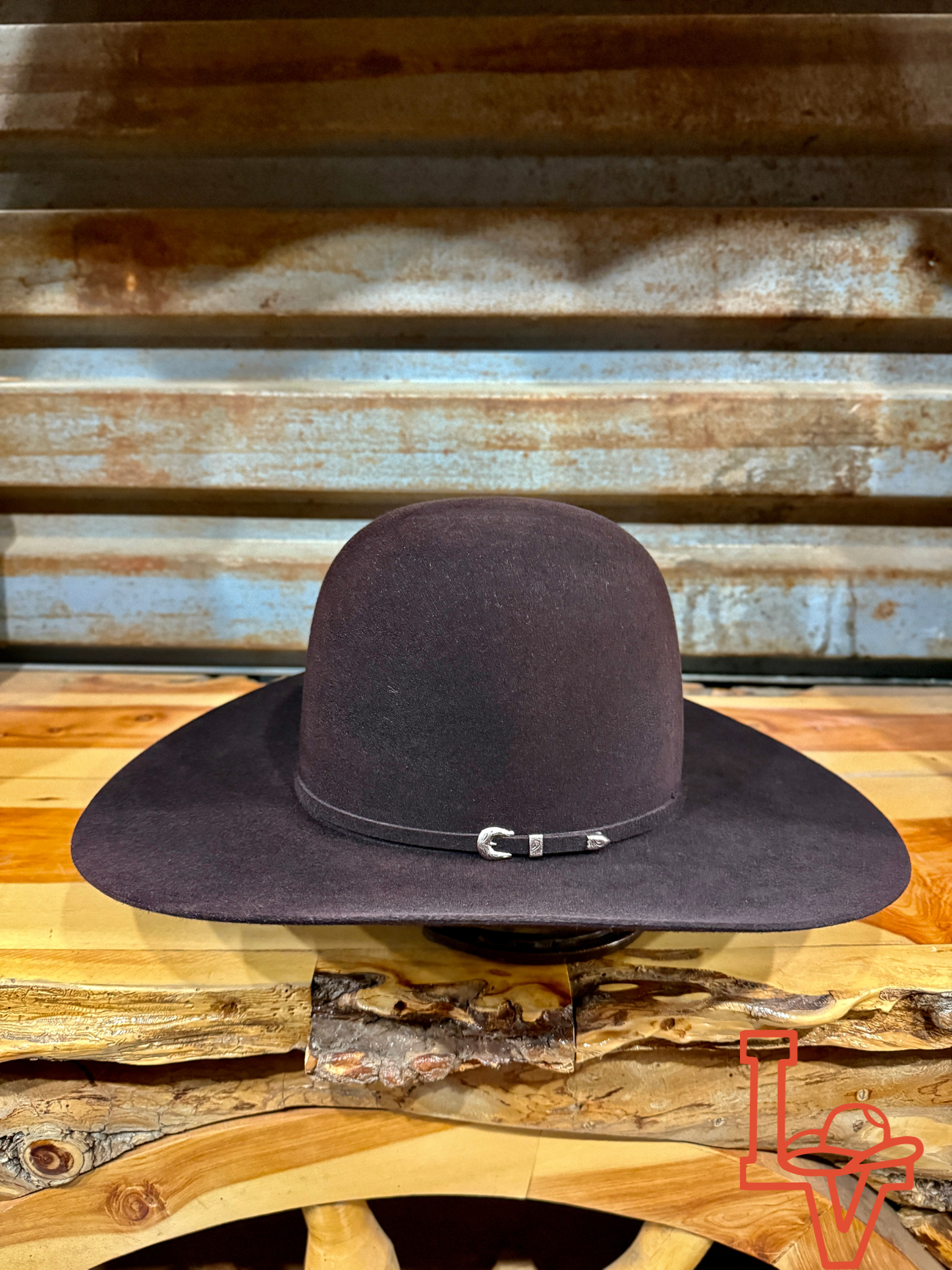 Rodeo King 10X Beaver Felt Hat Regular Crown Black Cherry