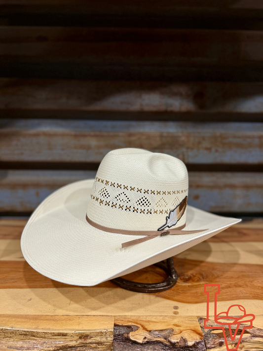 Resistol 20X Black Ridge Cowboy Hat Straw Hat Natural