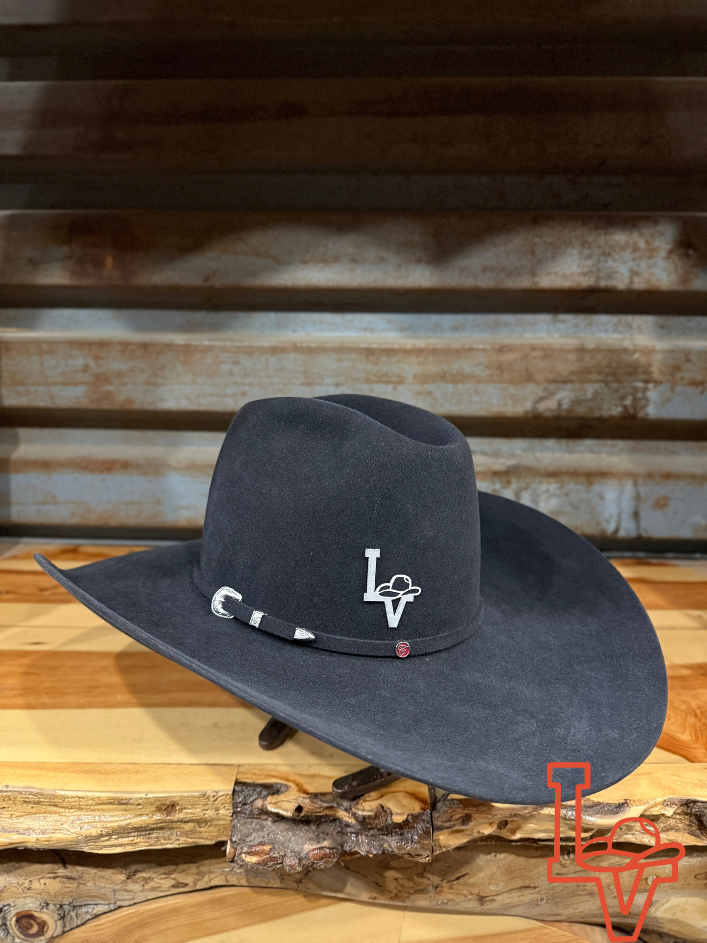 Tacchino 10X Beaver Fur Felt Hat 6" Regular Crown 4.25" Brim Gunmetal