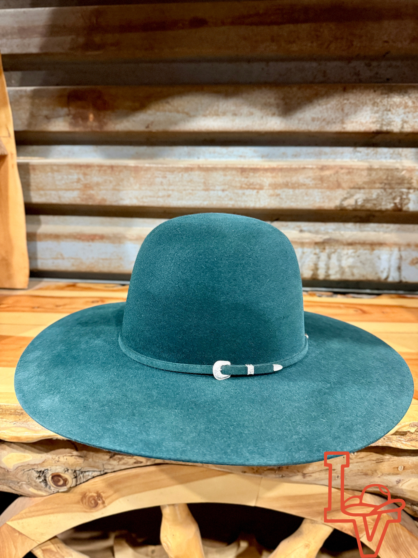 Tacchino 6X Beaver Fur Felt Hat 6" Regular Crown 4.25" Brim Emerald Green