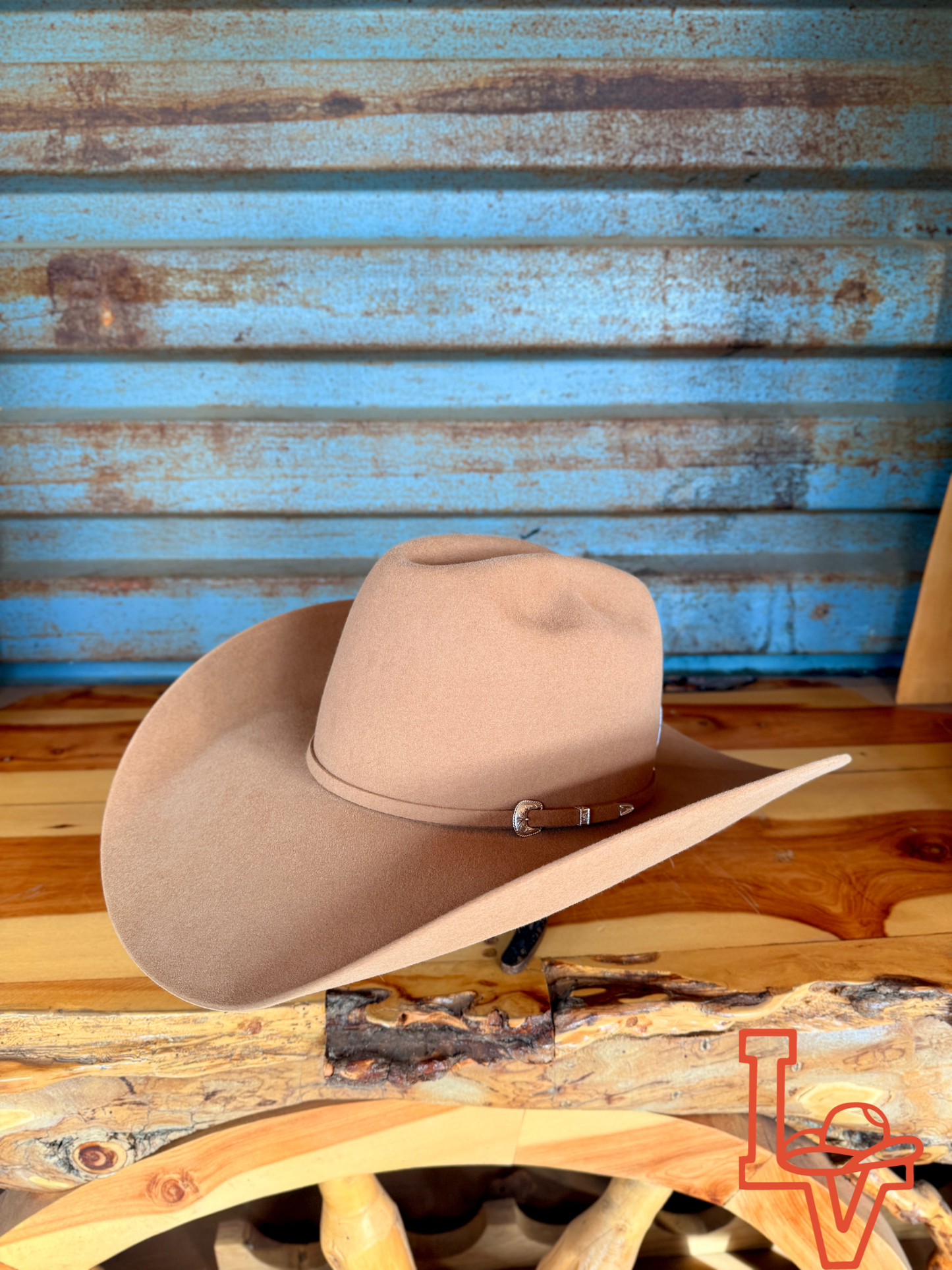 Tacchino 10X Beaver Fur Felt Hat 6" Regular Crown 4.25" Brim Camel