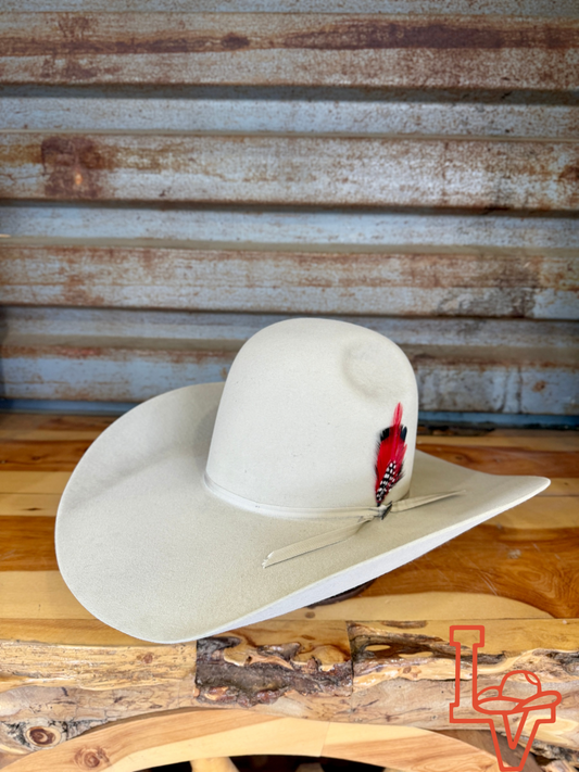 Resistol 7x Chute 5 Cowboy Hat Fur Felt Hat Regular Crown Silverbelly